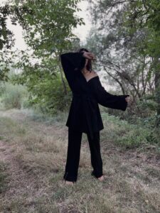 Set kimono și pantalon muselină - imagine 5