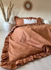 BURNT ORANGE- Set lenjerie cu volanase (4 pcs) - imagine 2