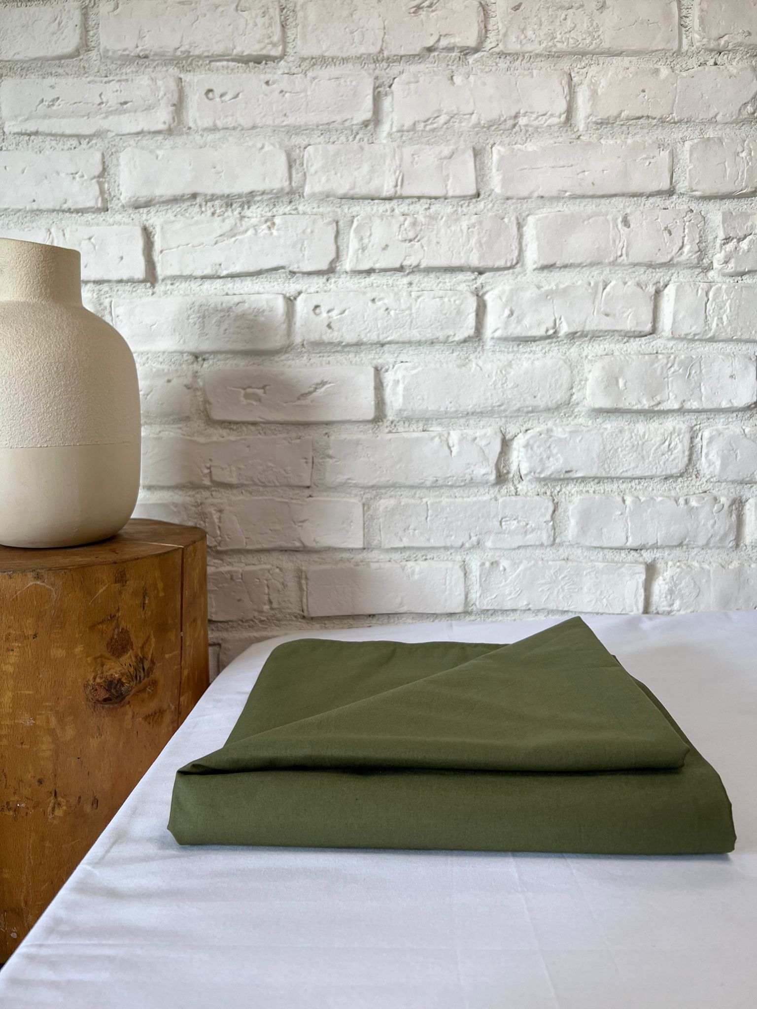 Cearceaf clasic olive Cearșaf Clasic, culoare OLIVE GREEN - imagine 1