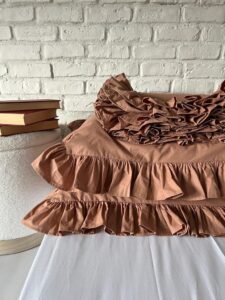 Set lenjerie cu volanase, culoare CINNAMON, 4 piese - imagine 4