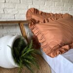 BURNT ORANGE- Fețe perna cu volanase (2 pcs)