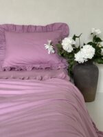 Set lenjerie cu volanase, culoare DUSTY ROSE, 4 piese