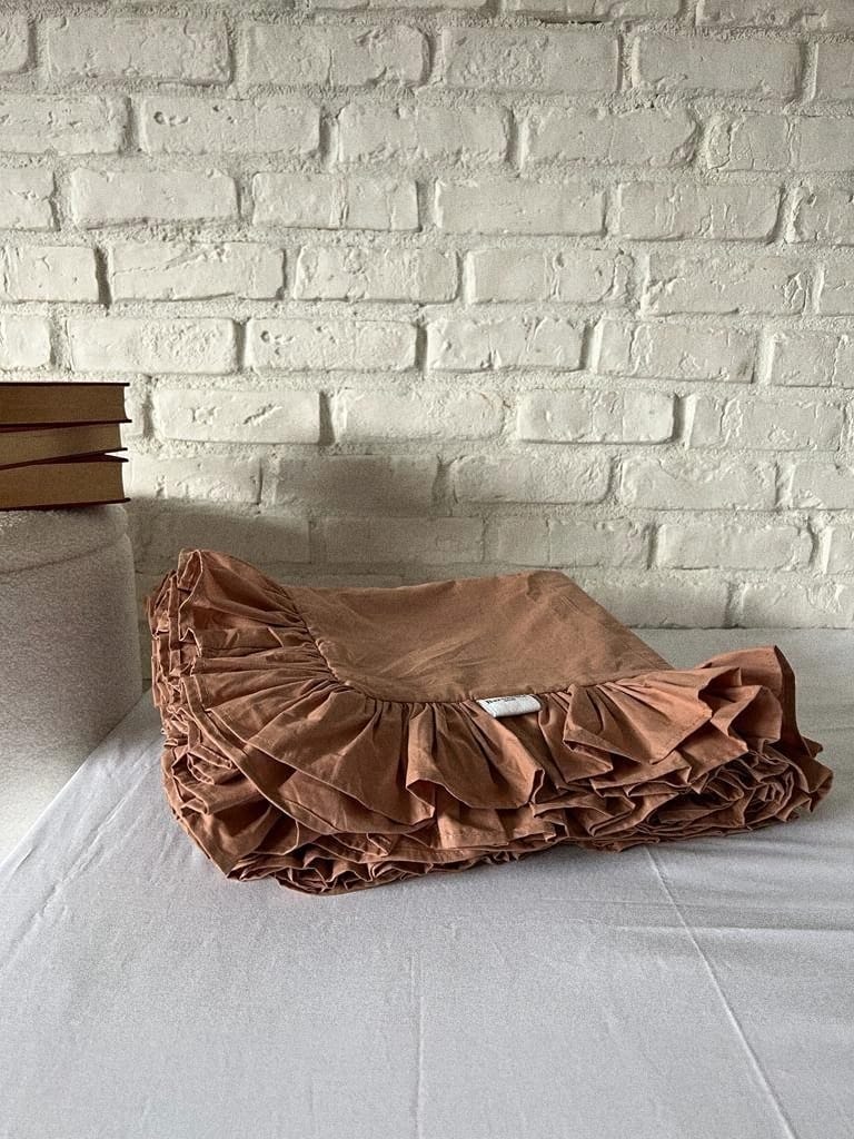 k Husa pilota cu volanase, culoare CINNAMON - imagine 1