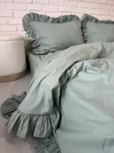 Set lenjerie cu volanase, culoare MINT GREEN, 4 piese - imagine 4