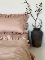 Set lenjerie cu volanase, culoare BEIGE, 4 piese - imagine 2