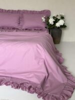 Set lenjerie cu volanase, culoare DUSTY ROSE, 4 piese - imagine 4