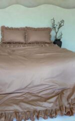Set lenjerie cu volanase, culoare BEIGE, 4 piese - imagine 3