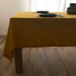 FAȚĂ DE MASĂ CLASICĂ DIN BUMBAC PRESPĂLAT - SUNFLOWER YELLOW