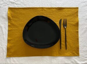 SUPORT FARFURIE DIN BUMBAC PRESPĂLAT CLASIC - SUNFLOWER YELLOW - imagine 4