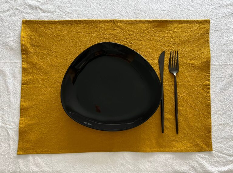 SUPORT FARFURIE DIN BUMBAC PRESPĂLAT CLASIC - SUNFLOWER YELLOW - imagine 4