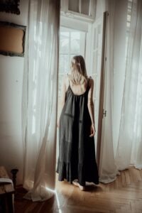 Rochie muselină Clara - Black