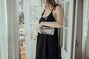 Rochie muselină Clara - Black - imagine 3