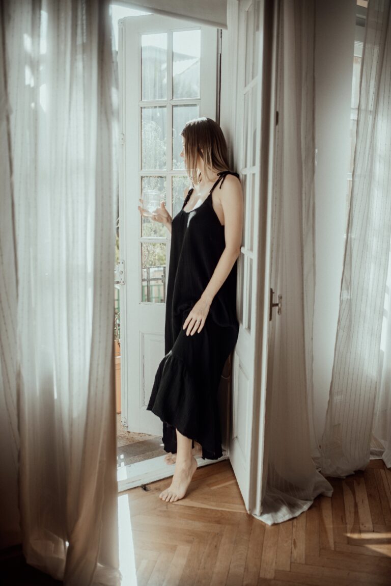 Rochie muselină Clara - Black - imagine 2