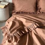 Set lenjerie cu volanase, culoare CINNAMON, 4 piese