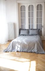 Set lenjerie cu volanase, culoare STORM GRAY, 4 piese