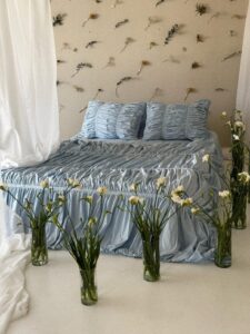 Set lenjerie Dreamy Waves, culoare BLUE BLOSSOM