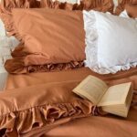 BURNT ORANGE- Set lenjerie cu volanase (4 pcs)