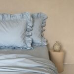 Set lenjerie cu volanase, culoare BLUE BLOSSOM, 4 piese
