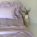 Fețe perna cu volanase, culoare SOFT LAVENDER, 2 piese