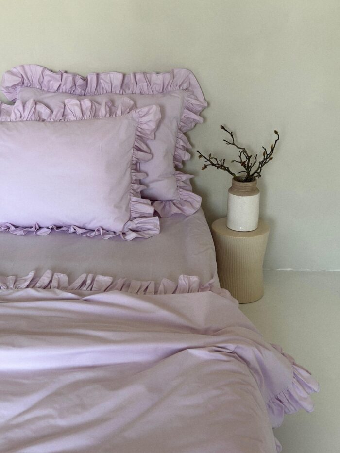 Set lenjerie cu volanase, culoare SOFT LAVENDER, 4 piese - imagine 2