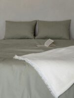 Set Lenjerie Clasica, culoare SAGE GREEN, 4 piese - imagine 4