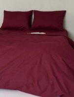 Set Lenjerie Clasica, Baronette Home, 4 piese, culoare Dark Burgundy - imagine 2