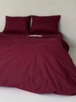 Set Lenjerie Clasica, Baronette Home, 4 piese, culoare Dark Burgundy