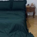 Set lenjerie cu volanase, culoare FOREST GREEN 4 piese