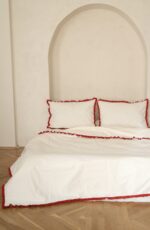 Set lenjerie cu volanase delicate, culoare IVORY, 4 piese - imagine 5