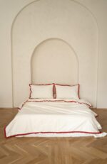 Set lenjerie cu volanase delicate, culoare IVORY, 4 piese - imagine 3